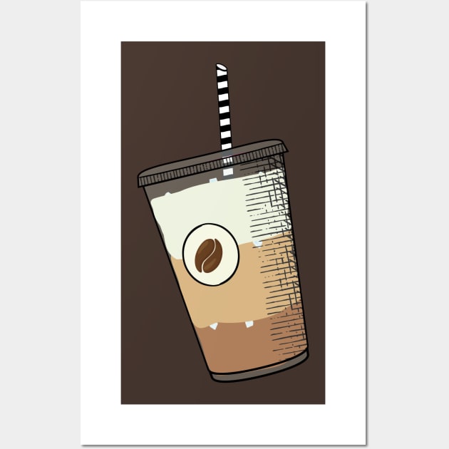 Tasty Iced Coffee Cup Wall Art by Finji